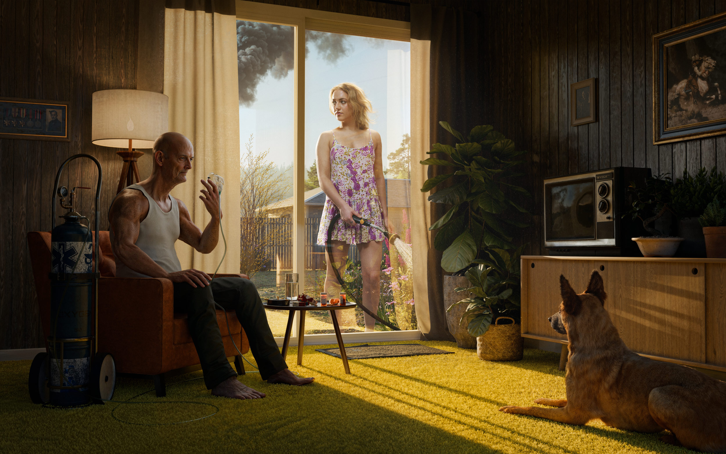 Last Trip Home: IPA 2024 Photographer of the Year winner in the Digitally Enhanced category. Cinematic hybrid photography and CGI image featuring Emerson Croasdale by Dale May.